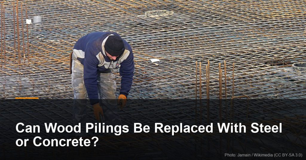 Worker tying reinforcing steel across a foundation mat — Round Rock, TX foundation repair