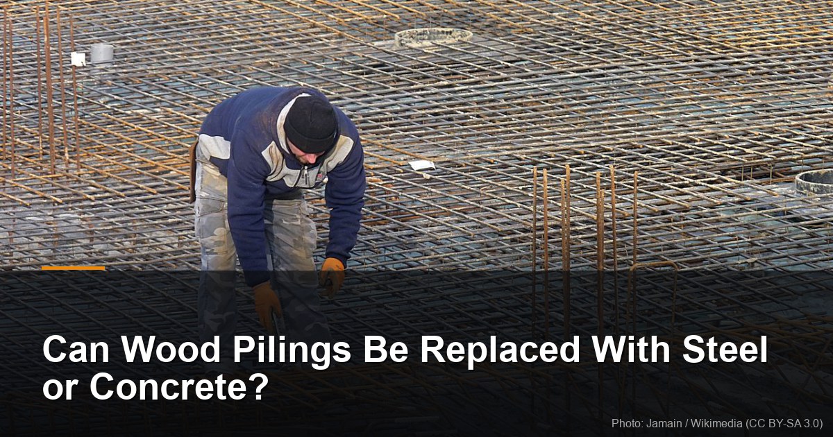 Can Wood Pilings Be Replaced With Steel or Concrete? 1 Can Wood Pilings Be Replaced With Steel or Concrete?