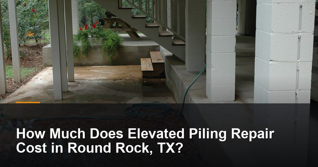 Elevated house on concrete block piers with open crawl space — Round Rock, TX foundation repair
