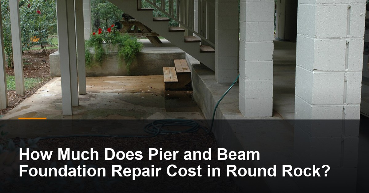 How Much Does Pier and Beam Foundation Repair Cost in Round Rock? 1 Elevated house on concrete block piers with open crawl space