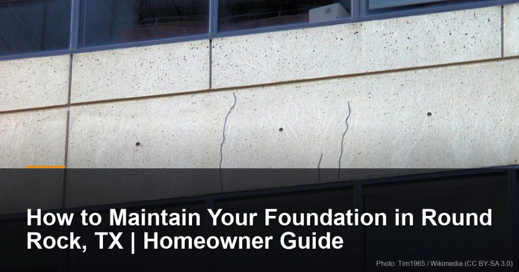 Vertical cracks in concrete facade panels — Round Rock, TX foundation repair