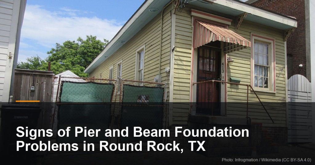 Wood-frame house raised on brick pier foundation — Round Rock, TX foundation repair