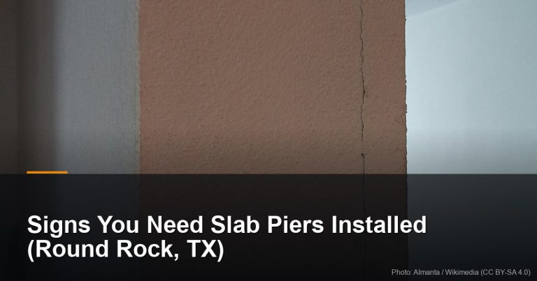 Vertical settlement crack in an interior wall — Round Rock, TX foundation repair