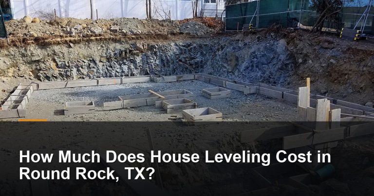New house foundation footings during construction, illustrating house leveling in Round Rock, TX