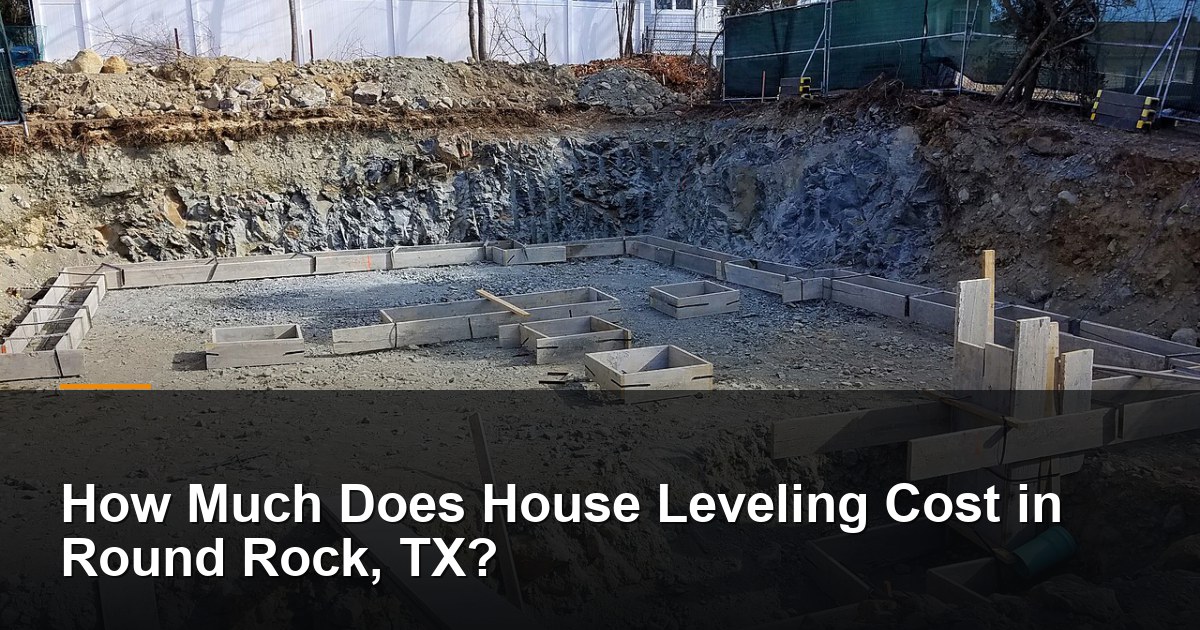 New house foundation footings during construction, illustrating house leveling in Round Rock, TX